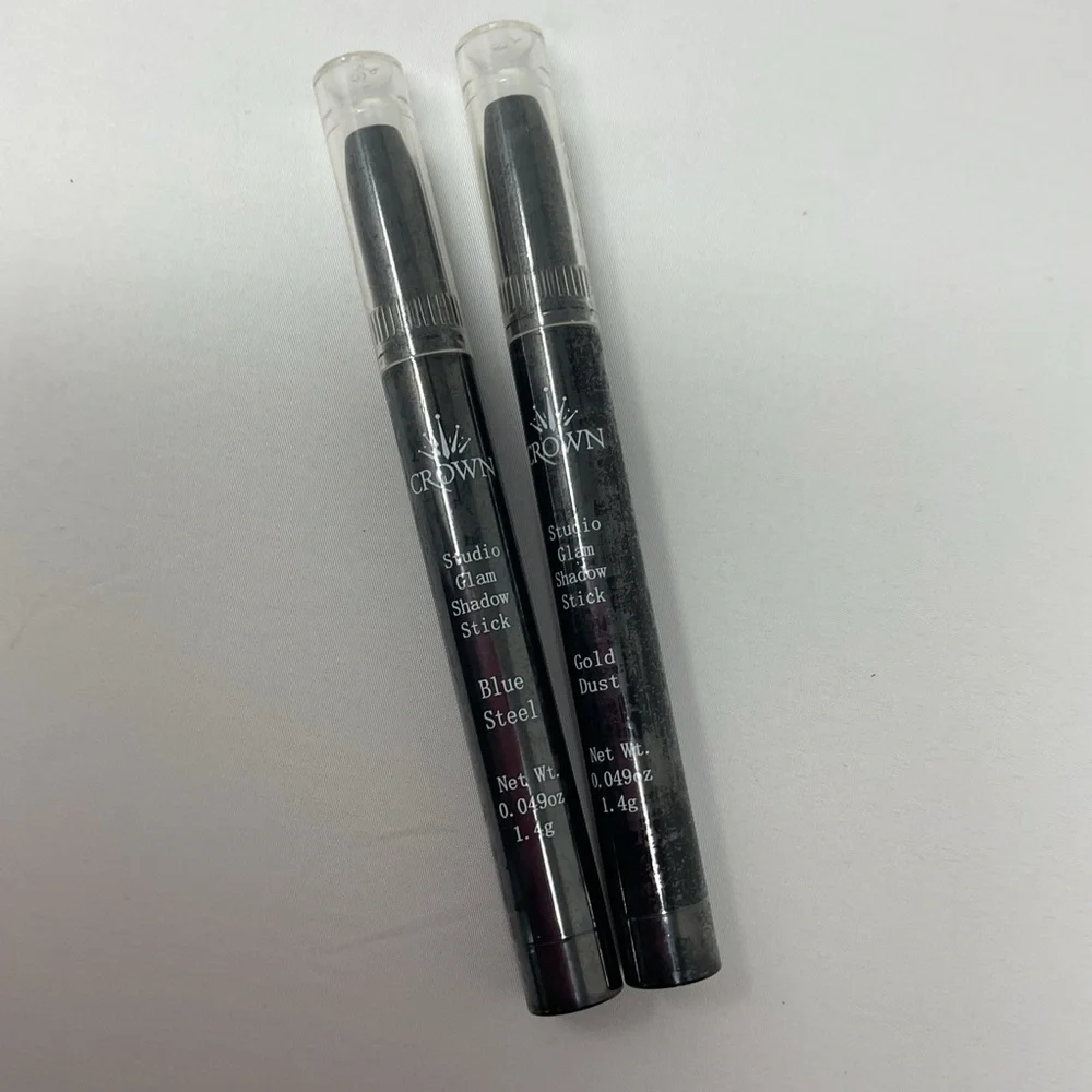 Crown Studio Glam Shadow Stick Duo - Blue Steel and Gold Dust